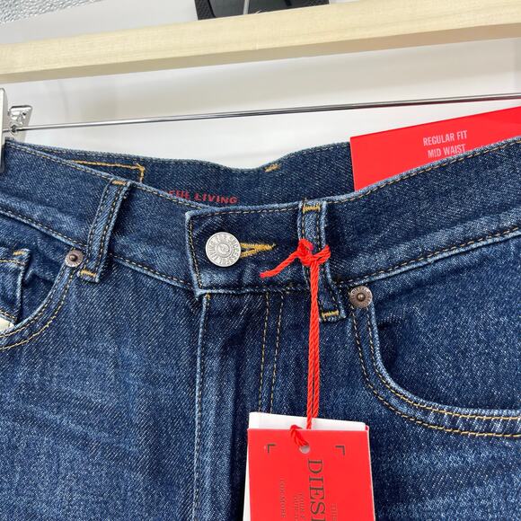 Diesel | NWT Indigo Y2K Boyfriend Slouchy Jeans 2016 D-Air 09C03 24 - Picture 9 of 13